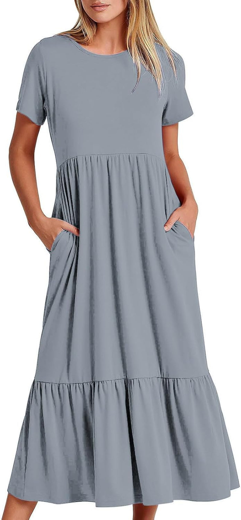 Strapless Flowy Maxi Dress: Perfect for Summer Beach Vacations! - Image 27