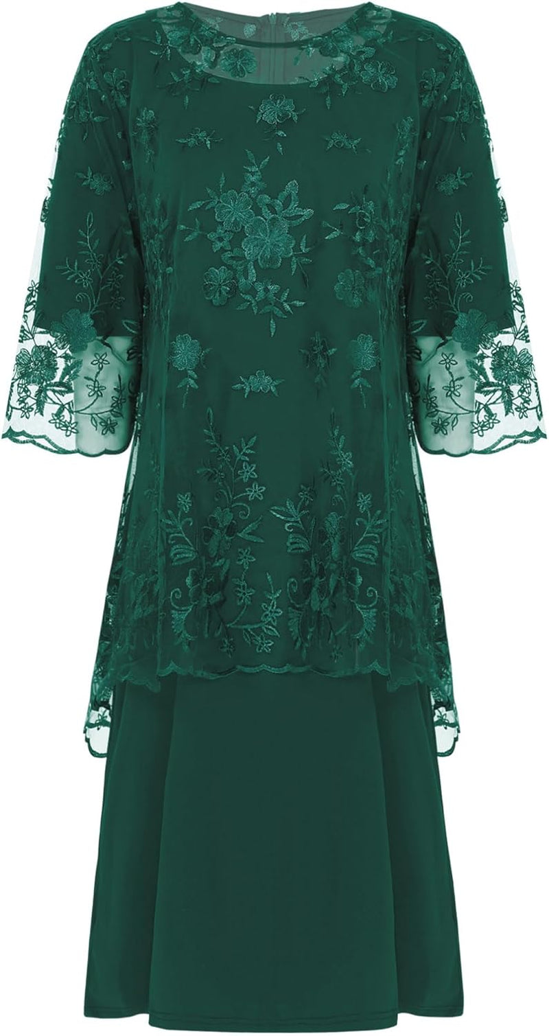 Elegant Lace Mother of the Bride Dress Set for Plus Size Women by - Image 9