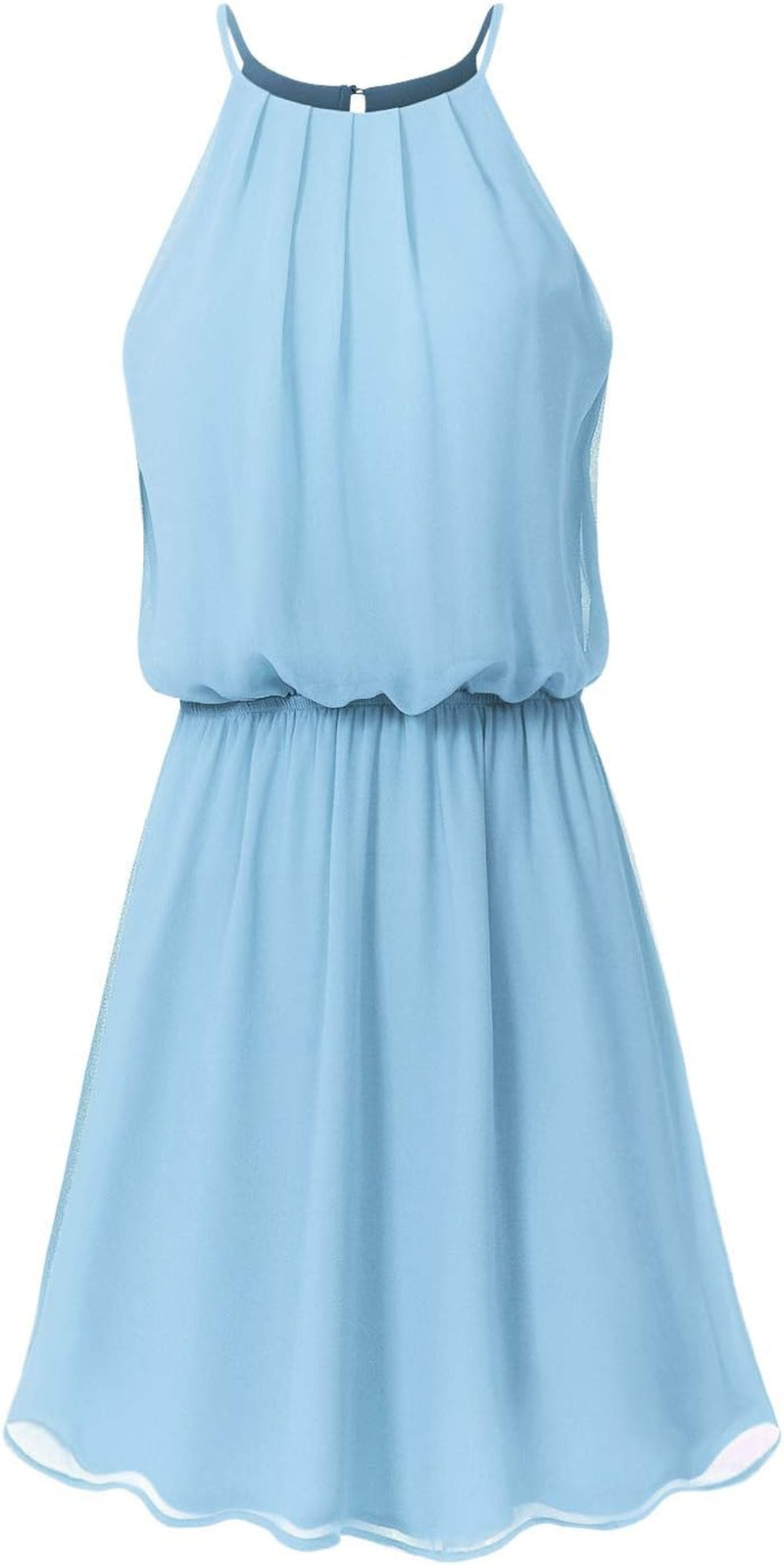Chic Double Layered Chiffon Mini Dress for Women (S~3XL) - Image 8