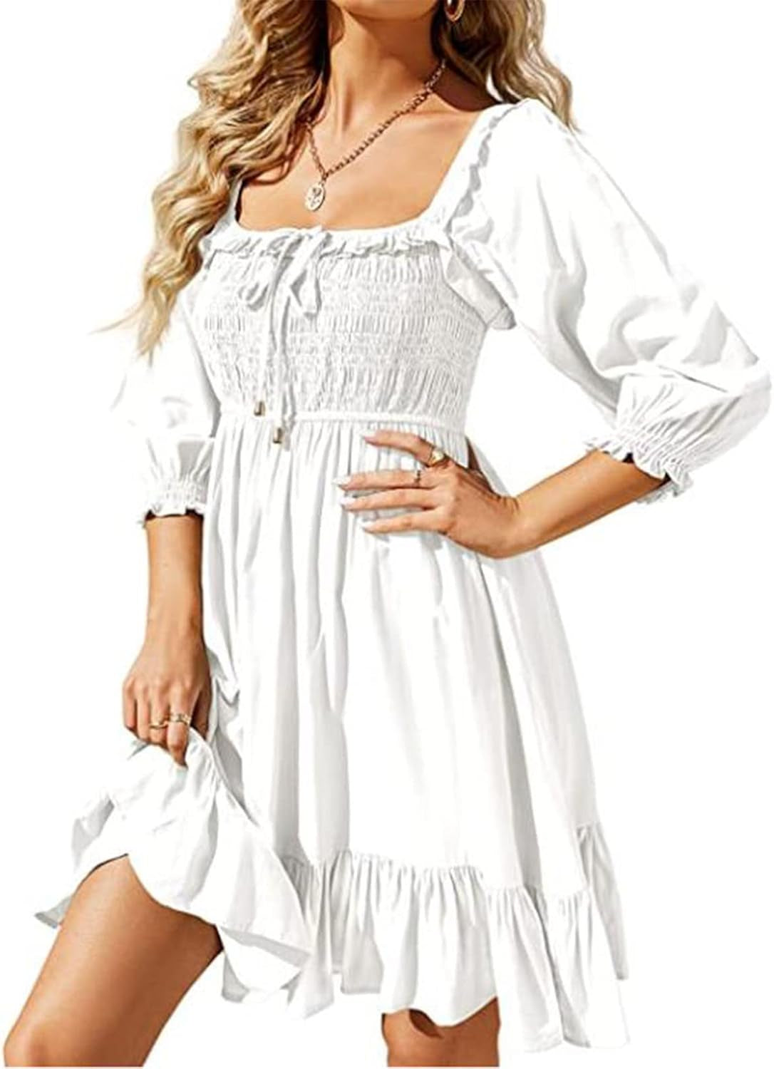 Ruffle Mini Dress: Women's Summer Chic Off-Shoulder Sundress - Image 25