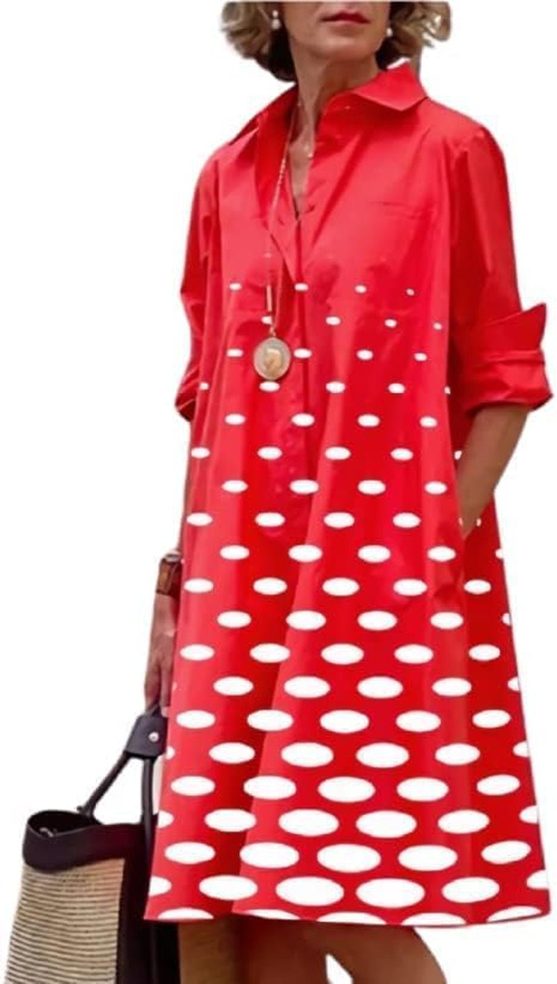 Chic Plus Size Linen Shirt Dress with Pockets - Image 9