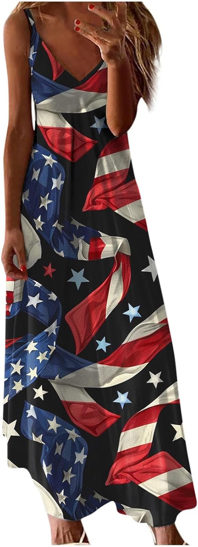 Trendy Stars & Stripes Maxi Dress - Patriotic Summer Style! - Image 22