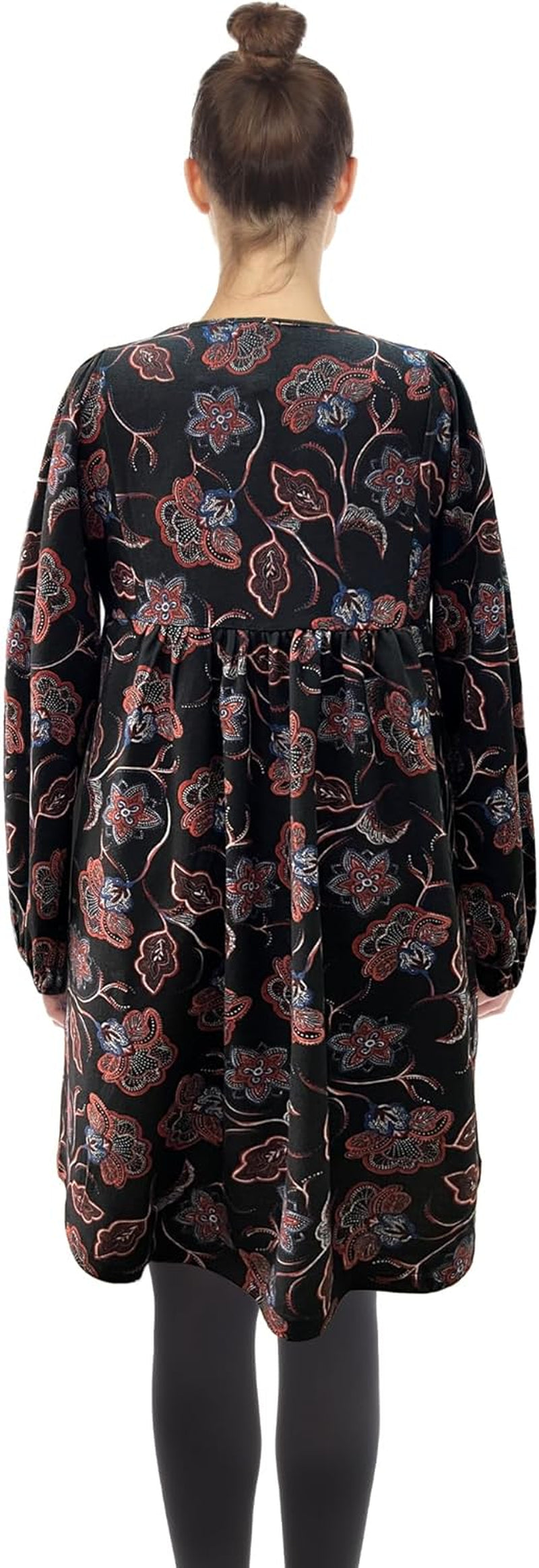 Floral Paisley Embroidered Sweater Dress for Women - Image 4