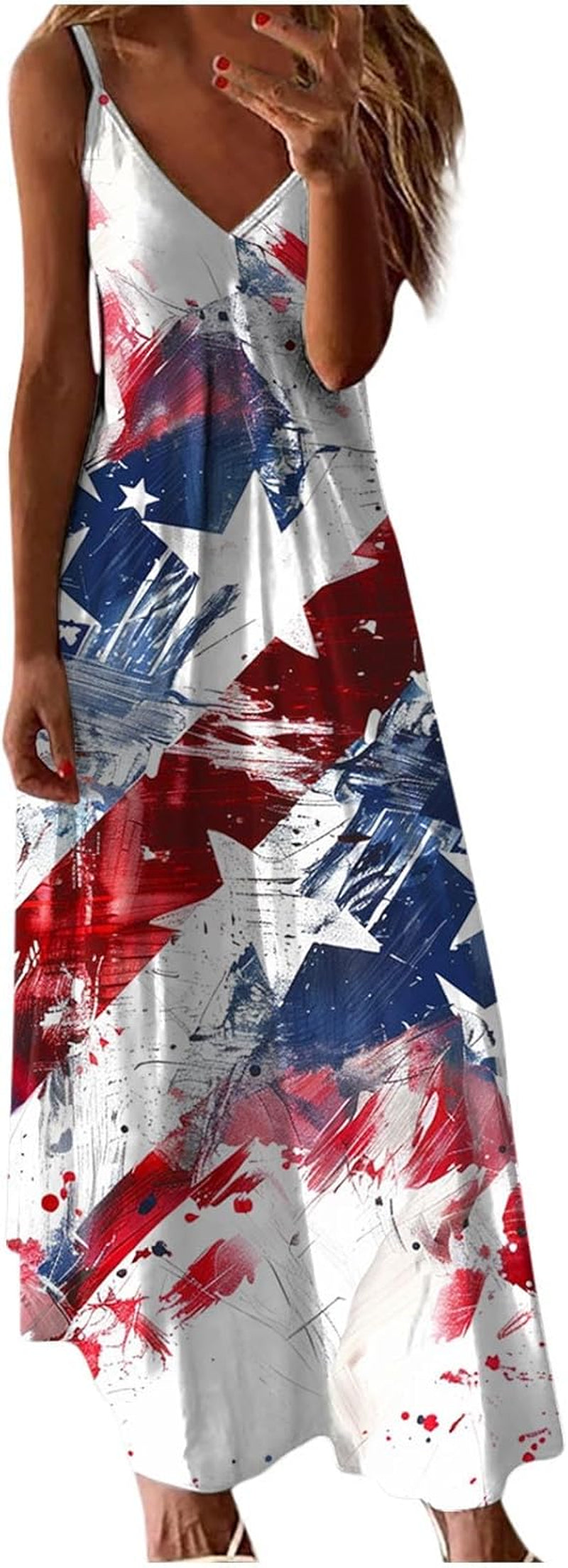 Trendy Stars & Stripes Maxi Dress - Patriotic Summer Sundress