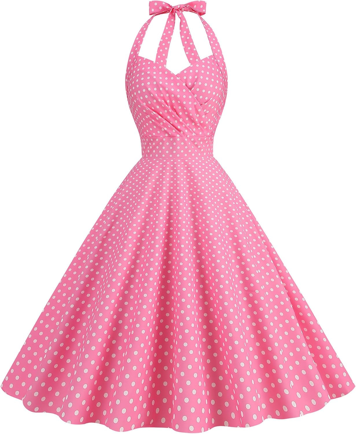 Retro Plaid Halter Swing Dress: 1950s Vintage Style - Image 18