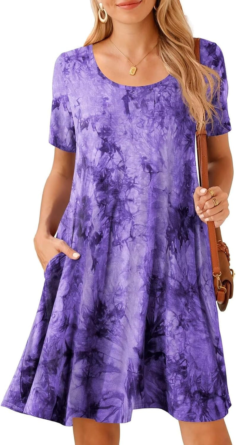 Vacation Ready Tshirt Swing Dress - Plus Size Summer Beach Coverup - Image 33
