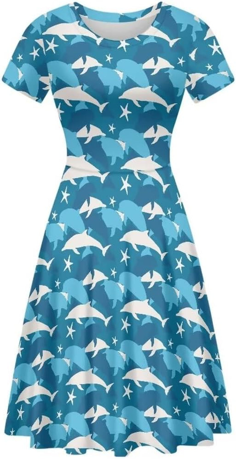 Colorful Pattern Printed Midi Dress for Women - Image 8