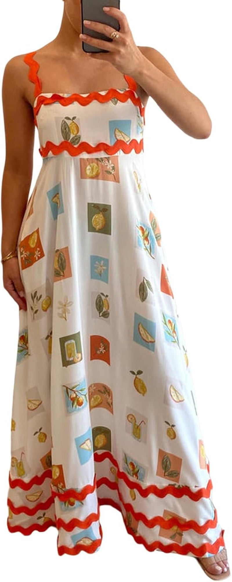 Floral Print Boho Maxi Dress - Flowy Sleeveless A-Line - Image 13