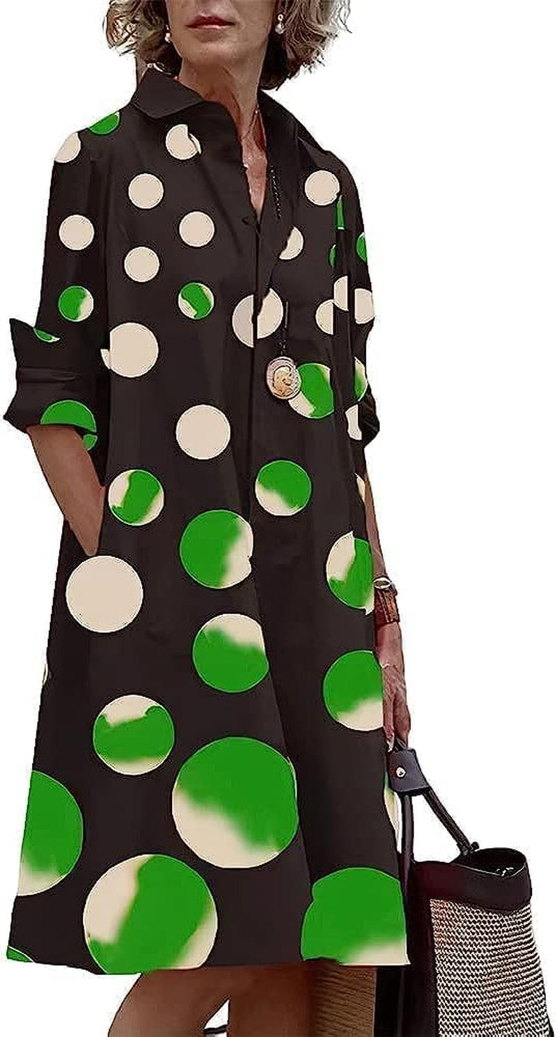 Chic Plus Size Linen Shirt Dress with Pockets - Image 19
