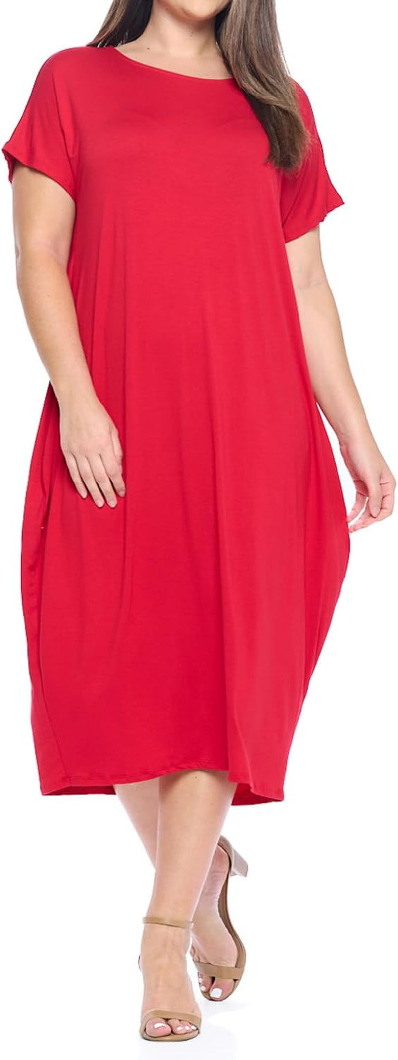 Chic Cocoon Maxi Dress with Dolman Sleeves by Pastel - Image 8