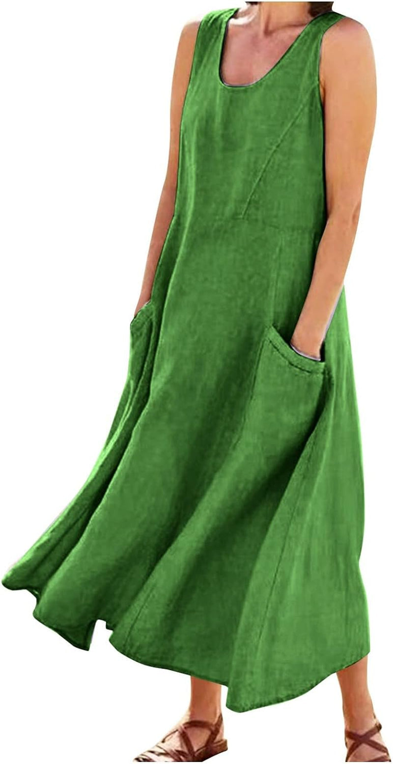 Beach Color Block Oversized Sleeveless Halter Neck Dress - Summer Collection - Image 8