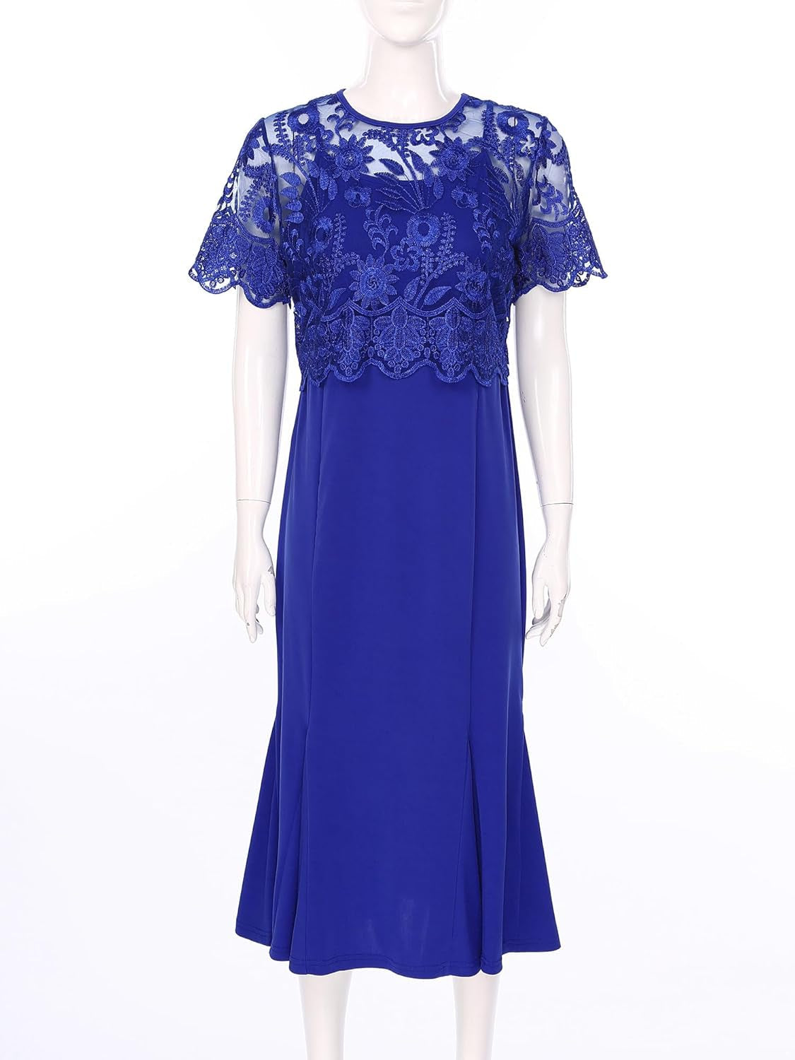 Mermaid Lace Bodycon Cocktail Dress for Plus Size Women - Image 4