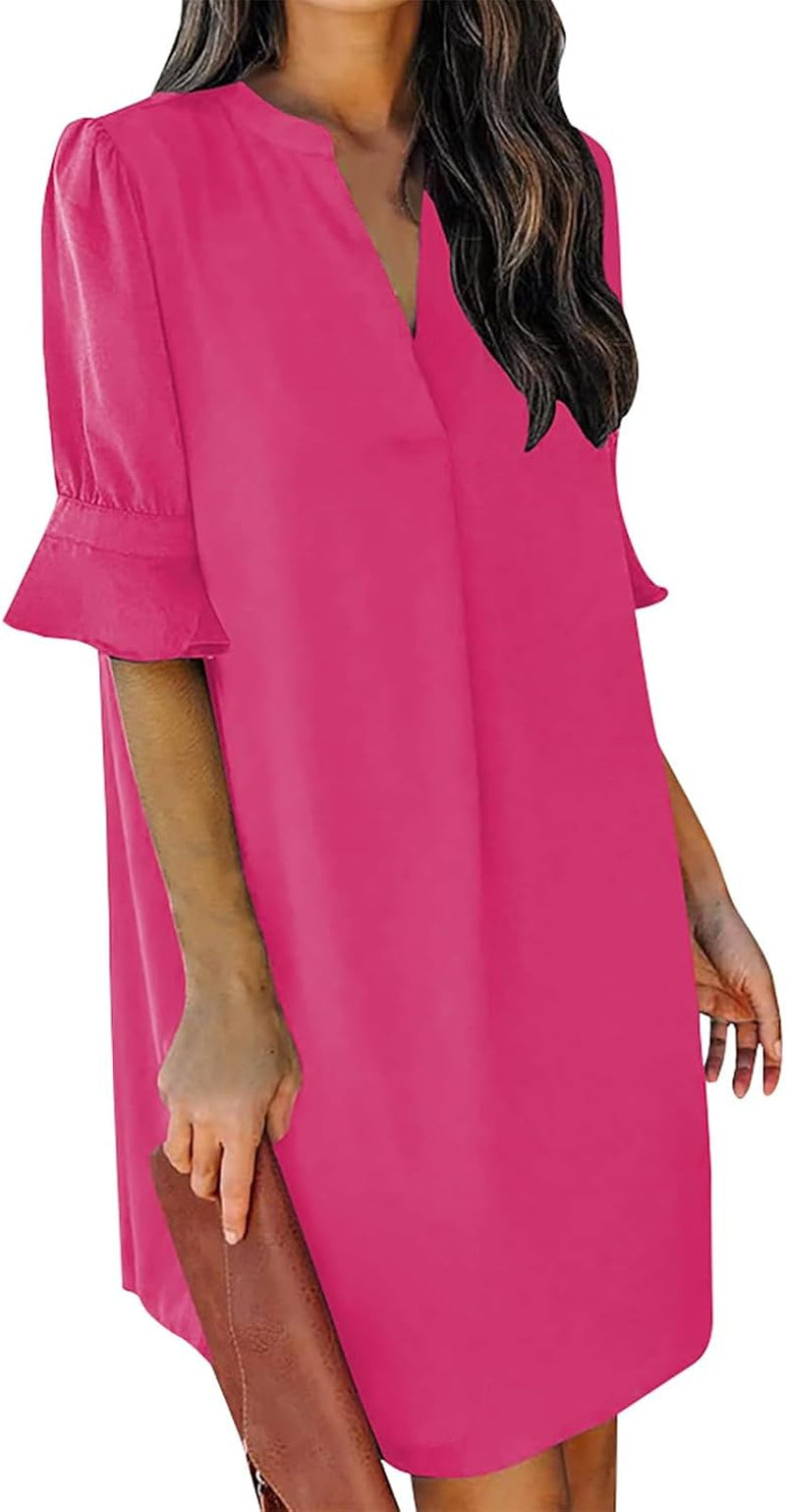 Fashion V-Neck Mini Dress - Casual Summer Chic for Women - Image 9