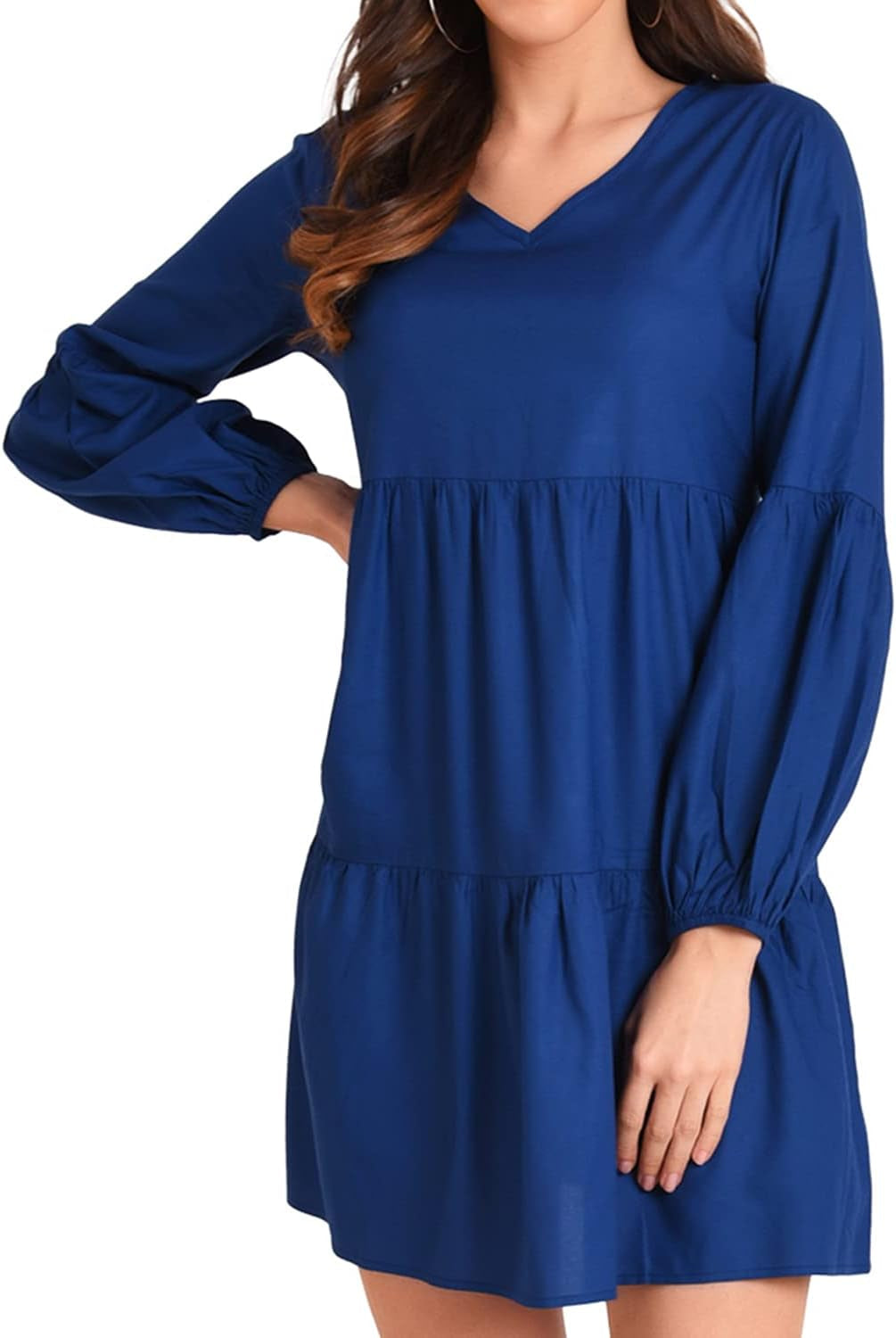 Chic V-Neck Long Sleeve Dress for Women - Image 16