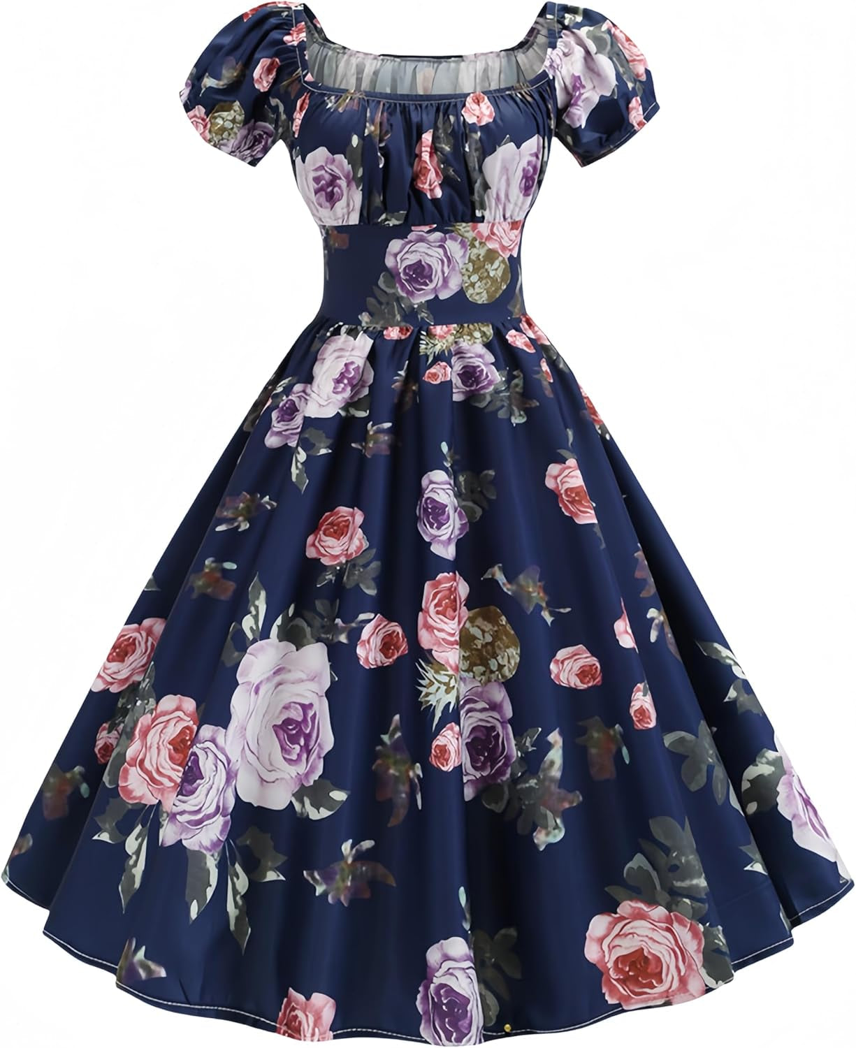 Ruffled Off Shoulder Mini Dress with Lantern Sleeves - Image 42