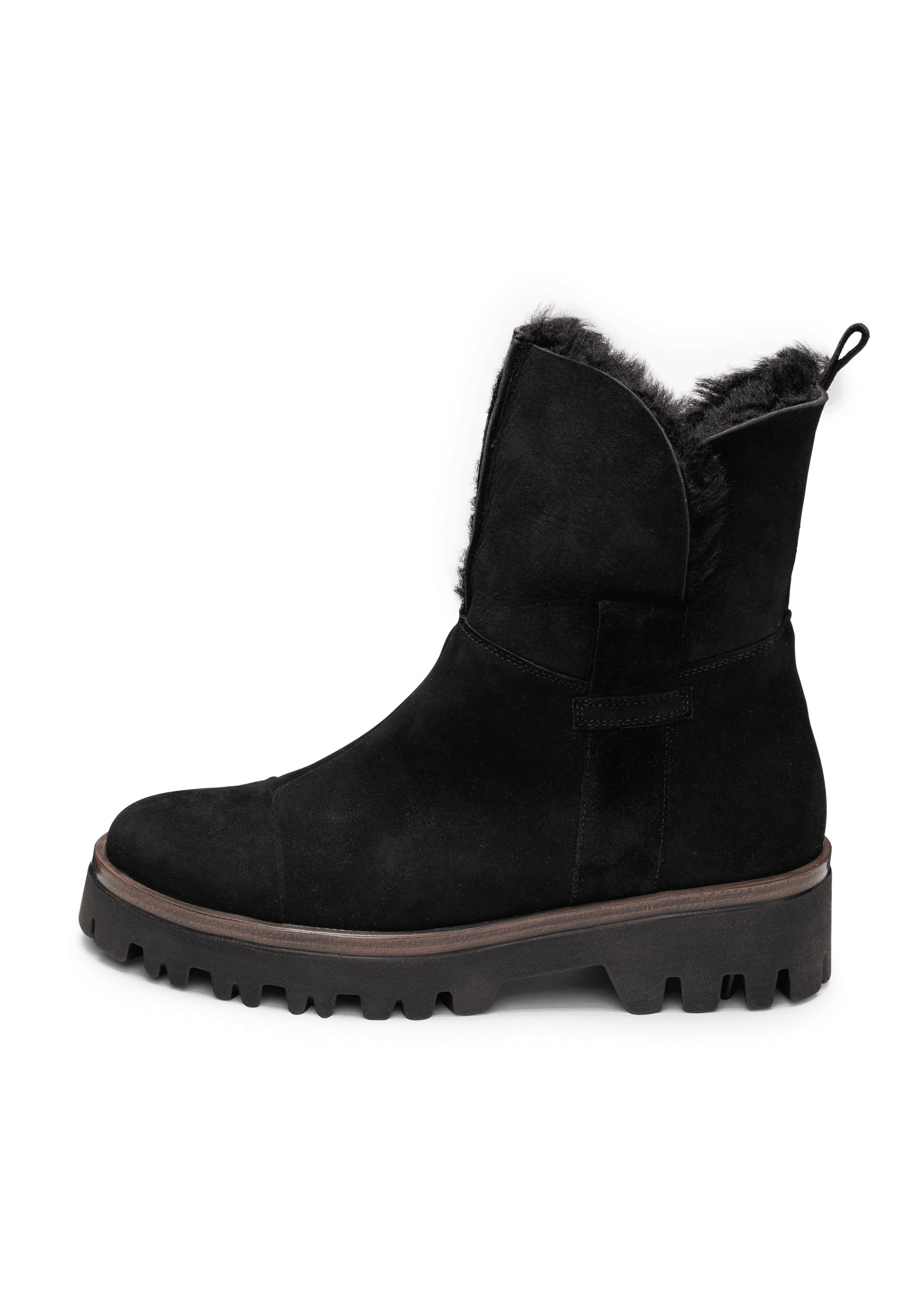 wundervolle Stiefelette Nubukleder schwarz - vitaform product image