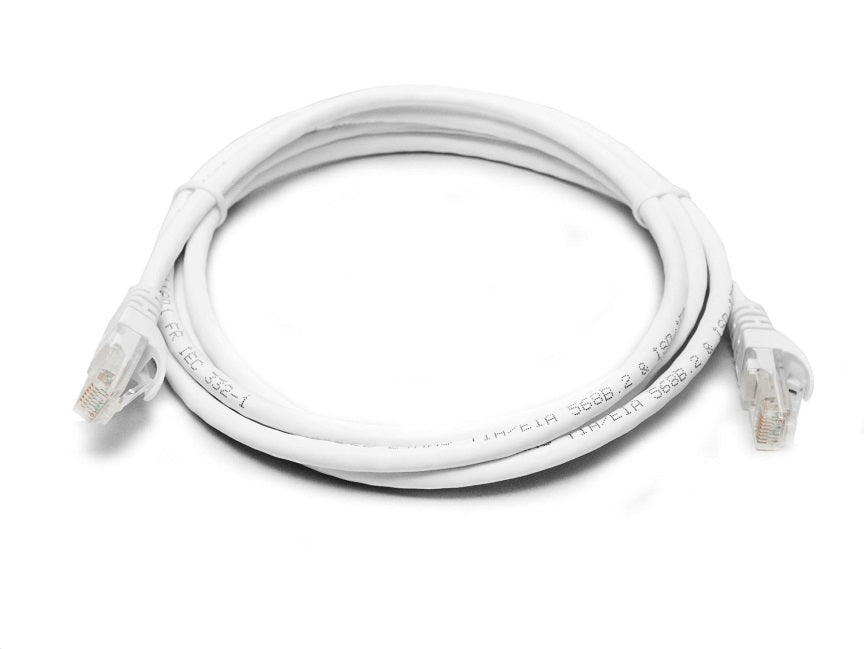 8WARE Cat6a UTP Ethernet Cable 0.5m (50cm) Snagless White