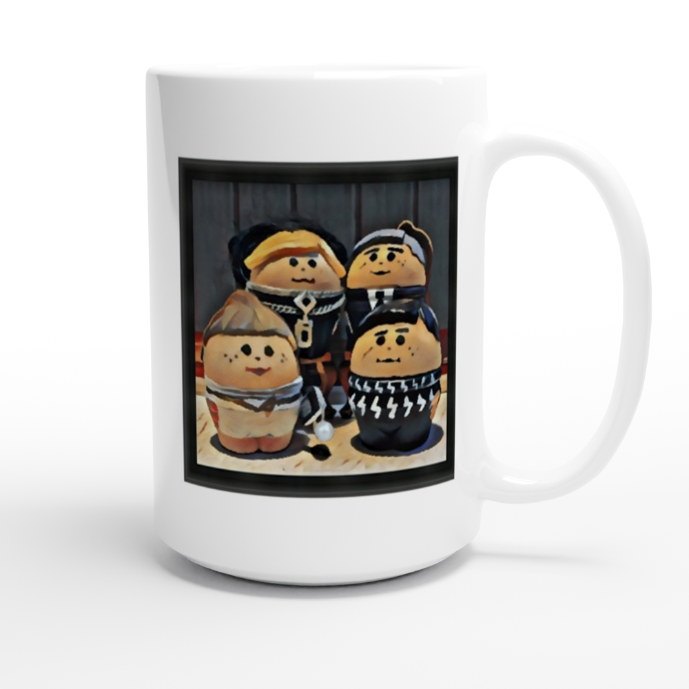 The Little Schitts - "Rose Family Portrait" White 15oz Ceramic Mug - Drink Your Schitt - 