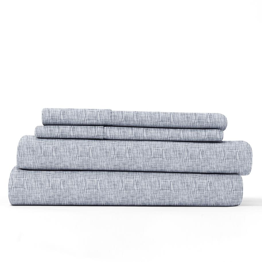 Ultra Soft Chambray Style Patterned Sheet Set