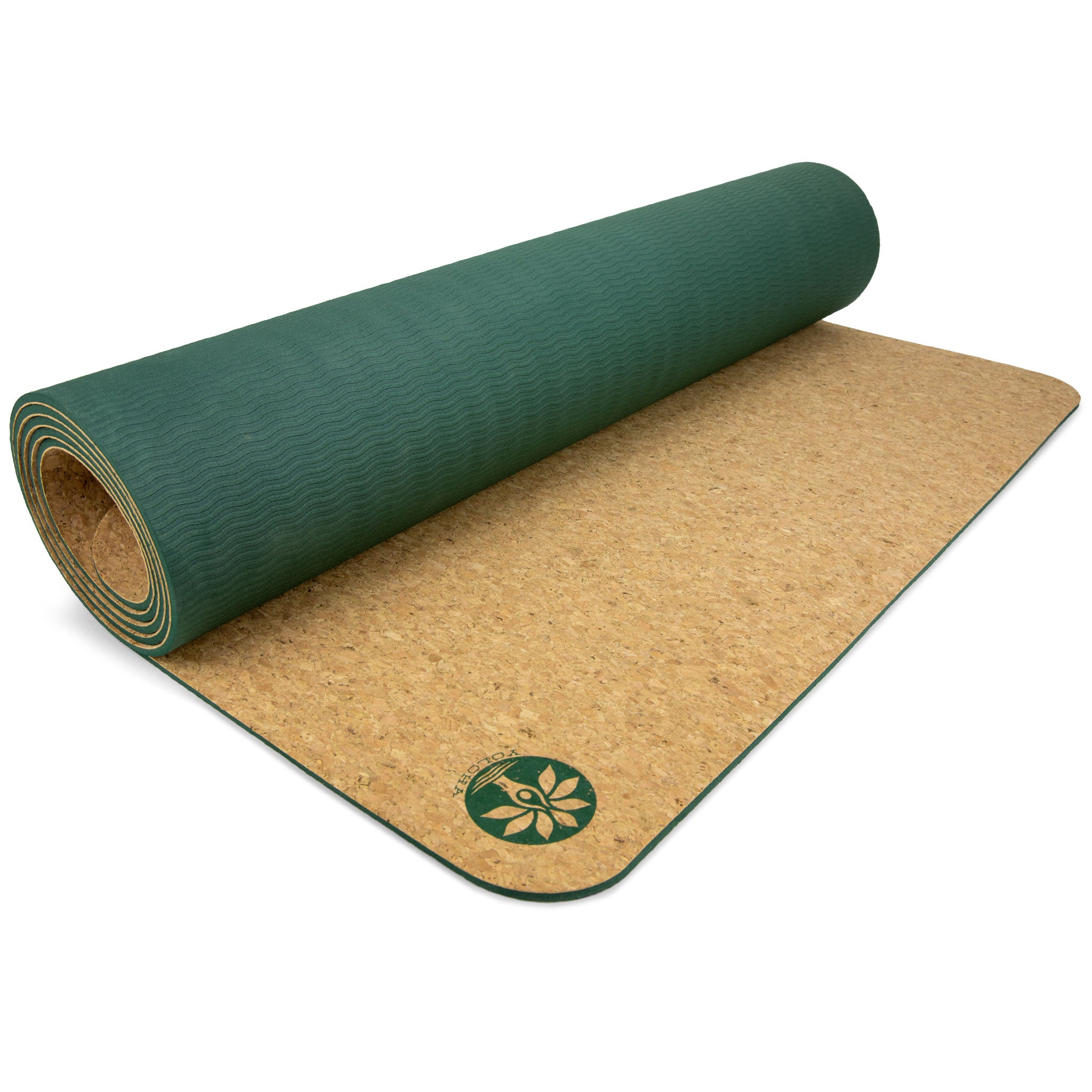 El caucho natural Cork Estera Del Yoga Mat Yoga plegable Set de