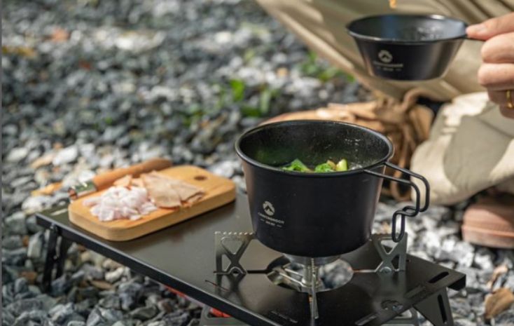 Naturehike 26cm/30cm Round Baking Pan Outdoor Camping Cast Iron  Flat-Bottomed Large Frying Pan Black BBQ Picnic Kitchen Utensils -  AliExpress