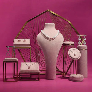 Jewelry Shop Display - Pink Necklace Holder & Earring Organizer - MRLOUIS