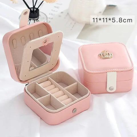pink travel jewelry organizer