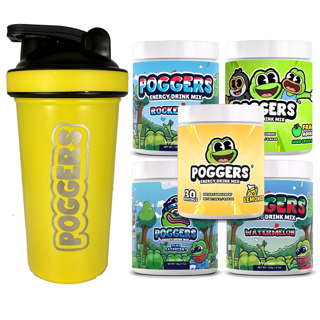 YELLOW STAINLESS STEEL SHAKER ENERGY BUNDLE | Blue Raspberry