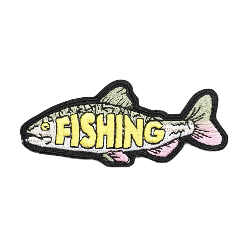 Fish 'Bass Pro Shops  Logo' Embroidered Velcro Patch — Little