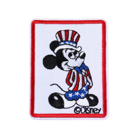 Mickey Mouse 'Mickey  American Flag Suit and Hat' Embroidered Patch —  Little Patch Co