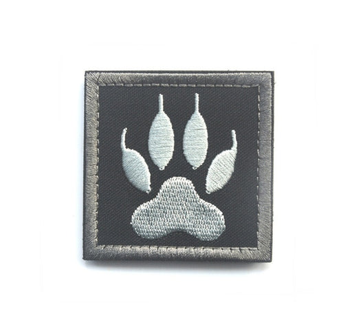 Service Dog 'Dog Paw' Embroidered Velcro Patch — Little Patch Co