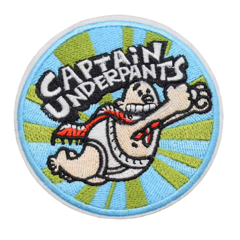 Captain Underpants 'Flying' Embroidered Patch — Little Patch Co