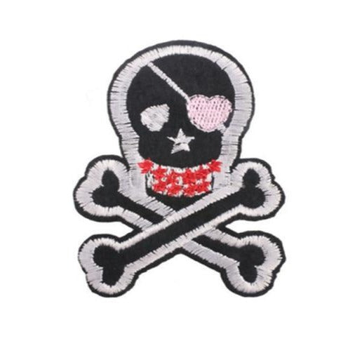 Skull 'Live Fast' Embroidered Patch — Little Patch Co