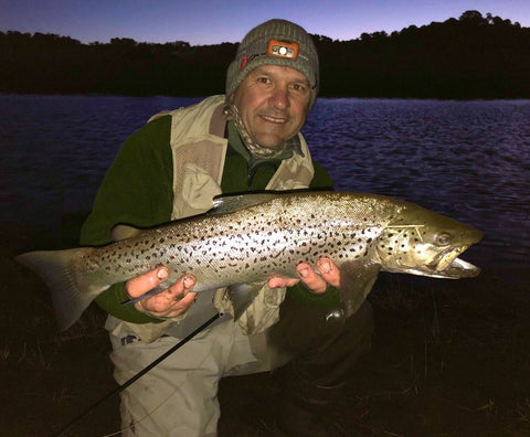 Dan Wilkinson with an evening fly caught Brown.