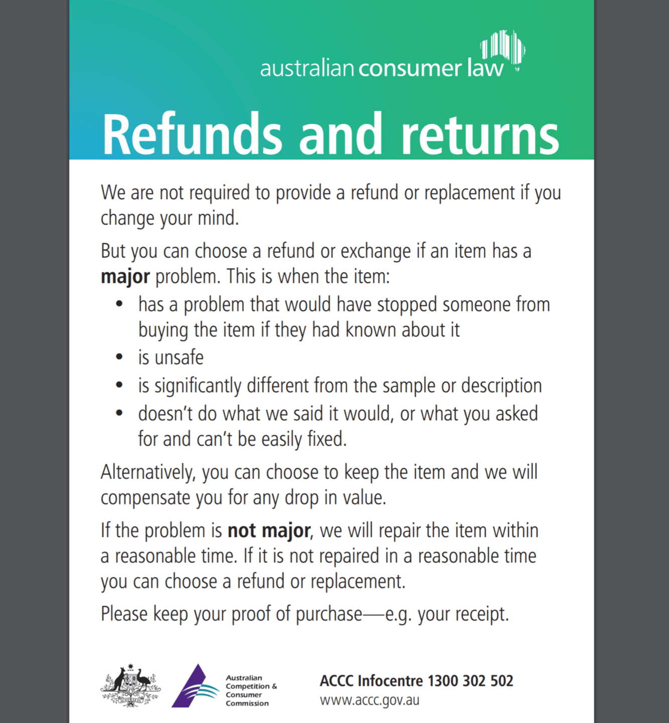 australian-consumer-law-on-refunds