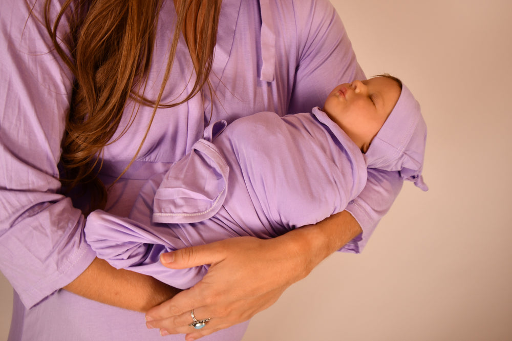 Universal Labor and Delivery Gown in Lilac Bloom – Milk & Baby