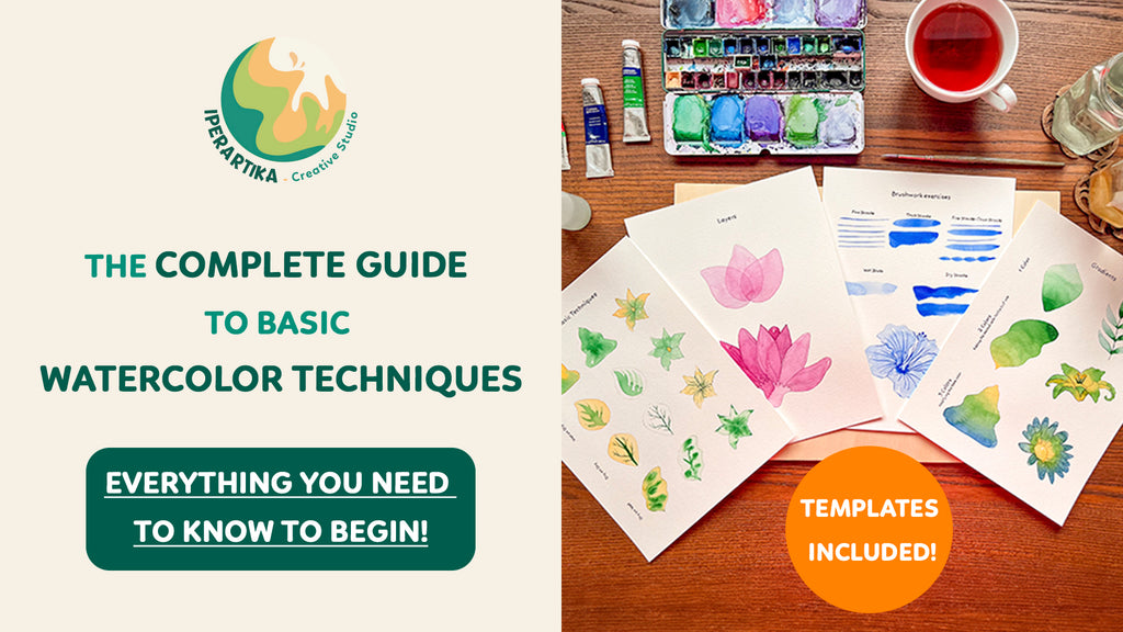 The Complete tutorial Guide to Basic Watercolor painting Techniques for beginners