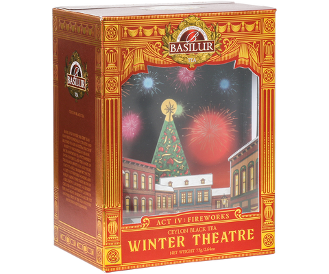 Basilur Act IV Fireworks black winter tea with cinnamon and apple pie aroma.