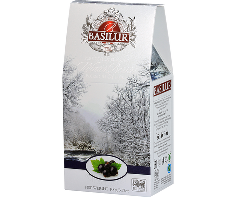 Basilur Blackcurrant black winter tea with black currant.