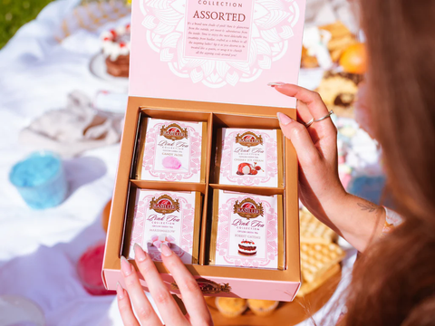 A set of pink teas from the Basilur Pink Tea collection