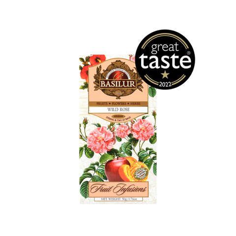 Basilur Wild Rose fruit infusion in sachets