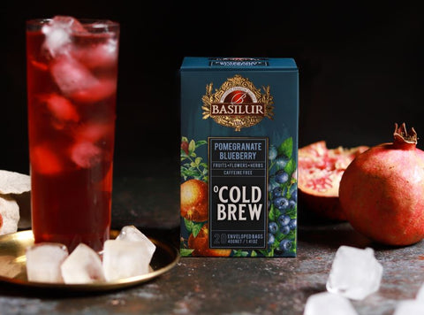 Basilur Pomegranta Blueberry tea with blueberries and pomegranate