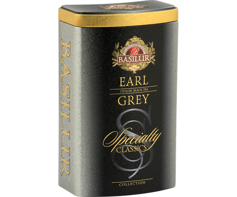 Czarna herbata Basilur Earl Grey z bergamotką w puszce