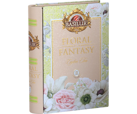 Basilur Floral Fantasy Vol. II green tea with lime mint and amaranth.