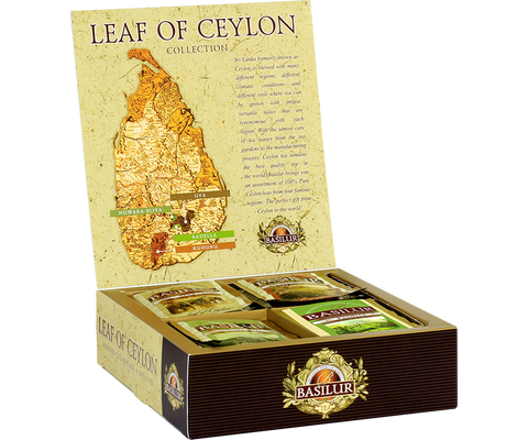 Zestaw klasycznych herbat Basilur Leaf of Ceylon prosto z różnych regionów Sri Lanki.