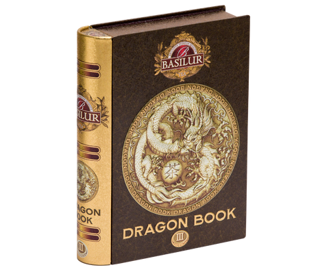 Basilur Dragon Tea Book Vol. III black tea in a can.