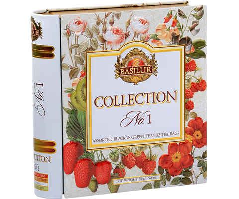 Basilur Collection No. Tea Set And with floral and fruit additions in a can.