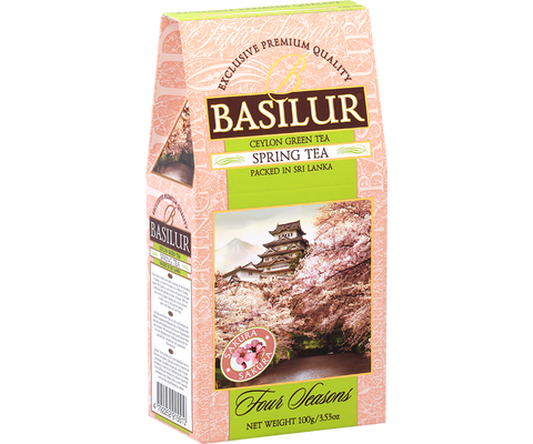 Basilur Spring Tea green tea with cherry aroma.