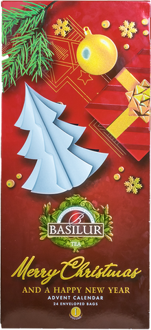 Kalendarz adwentowy z 24 smakami herbat marki Basilur.