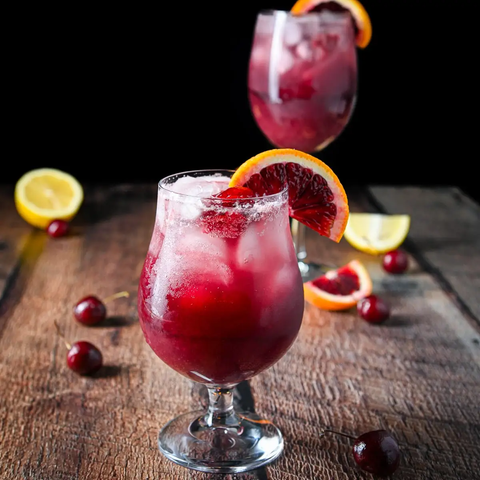 Sangria; Spanish alcoholic drink with dry red wine and fruit.